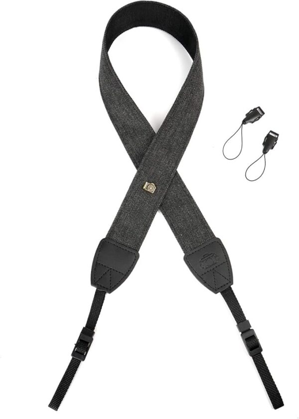 WANBY Camera Strap Black Canvas Neck Shoulder Strap - Image 4