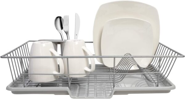 Sweet Home Collection 3 Piece Dish Drainer Rack Set, - Image 3