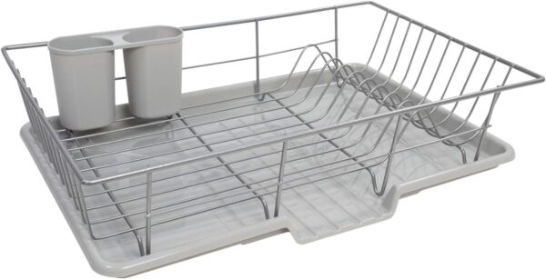 Sweet Home Collection 3 Piece Dish Drainer Rack Set, - Image 2