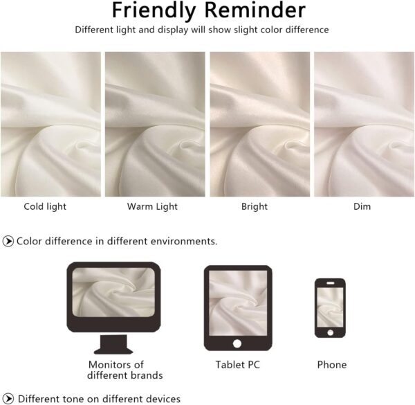 Mulberry Silk Pillowcase, Standard Size - Cooling, Anti-Acne, - Image 2