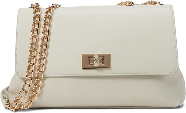 Anne Klein Convertible Flap Shoulder Bag with Ename - Image 4