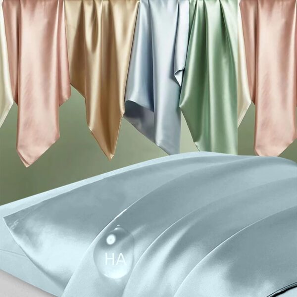 Mulberry Silk Pillowcase, Standard Size - Cooling, Anti-Acne, - Image 5