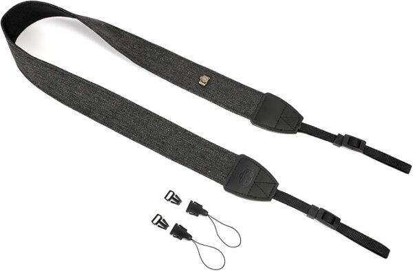 WANBY Camera Strap Black Canvas Neck Shoulder Strap - Image 2