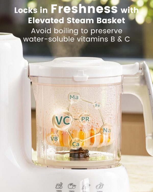 Baby Food Maker with Steam Basket, One Step Baby Food - Image 4