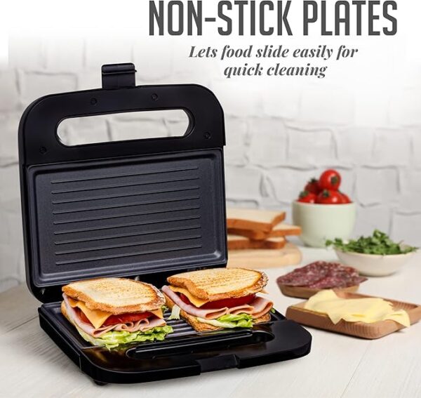 OVENTE Electric Panini Press Grill with Nonstick Plates - Image 3