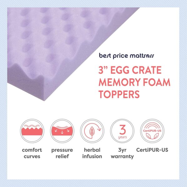 Best Price Mattress 3 Inch Egg Crate - Image 4