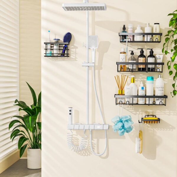 Adhesive Shower Caddy Organizer Shelves Rack - Image 2