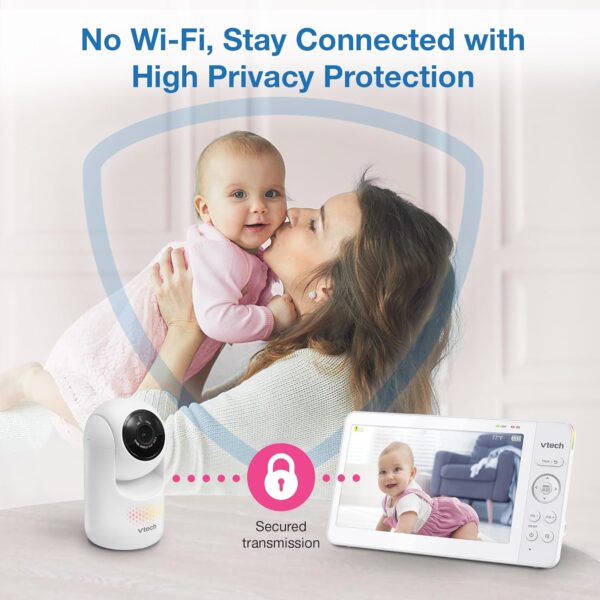 Baby Monitor with Camera and Audio, 7” IPS Screen, - Image 3