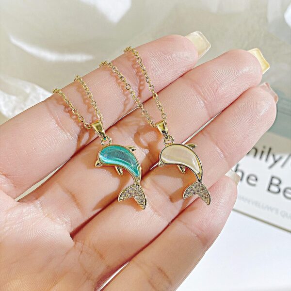 Dolphin Pendant Necklace Women Friendship - Image 2